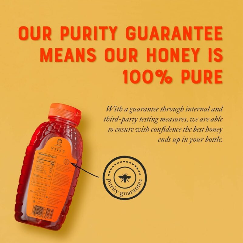 Nate's 100% Pure, Raw & Unfiltered Honey - Award-Winning Taste, 32oz. Squeeze Bottle - 图片 7