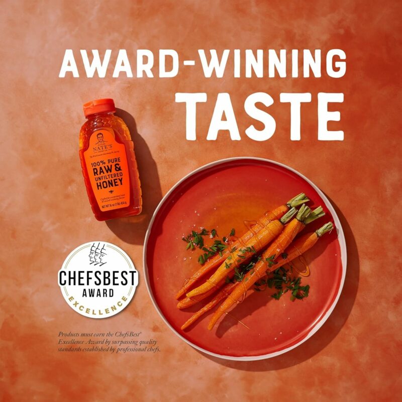 Nate's 100% Pure, Raw & Unfiltered Honey - Award-Winning Taste, 32oz. Squeeze Bottle - 图片 6