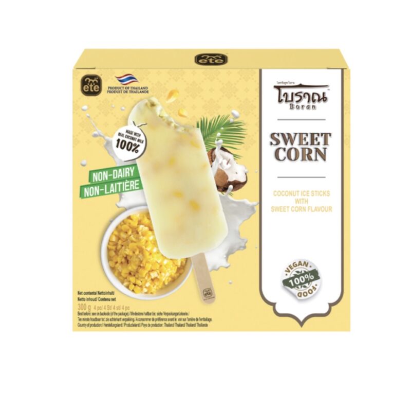 ETE Coconut Ice Stick Sweet Corn Flavor 300g | ETE 椰子冰棍 甜玉米味 300g